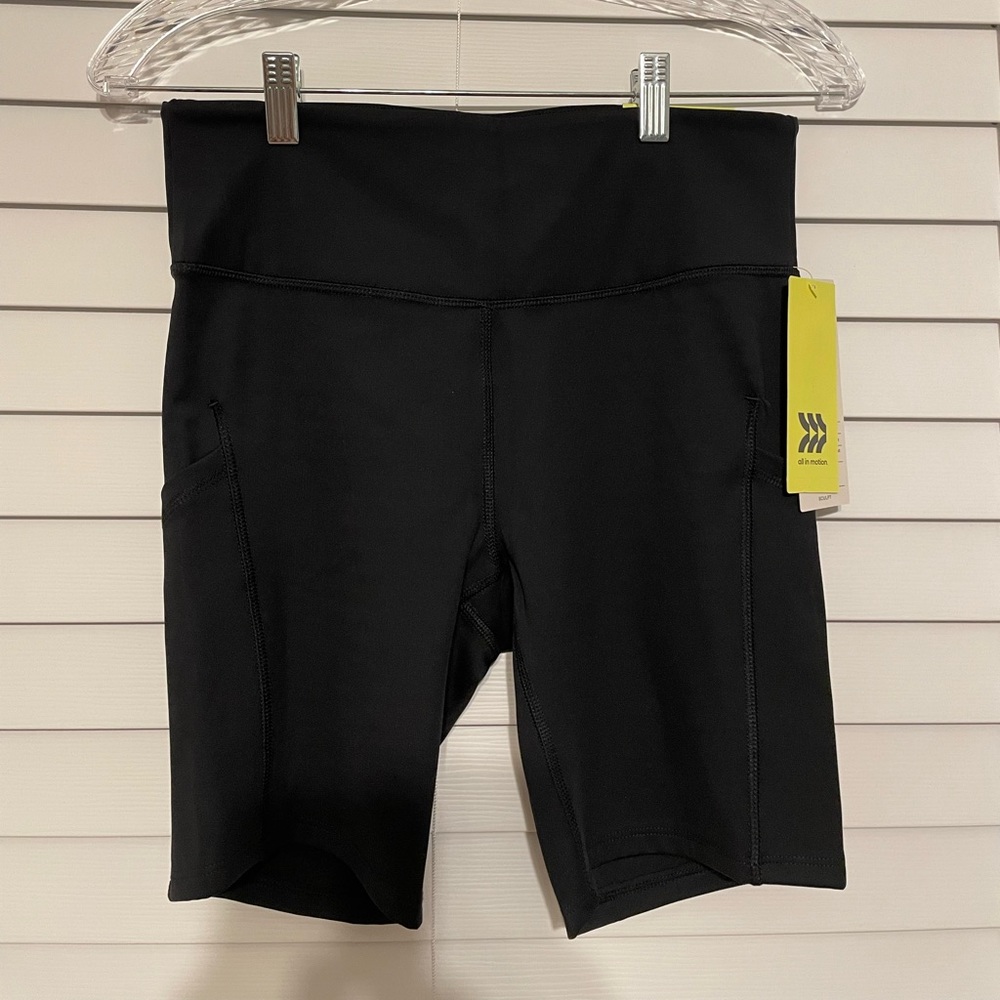 Black Athletic High Waisted Bikershort